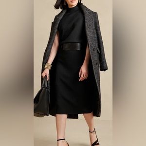 Banana Republic NWT Black Giulia Midi Sweater Dress
